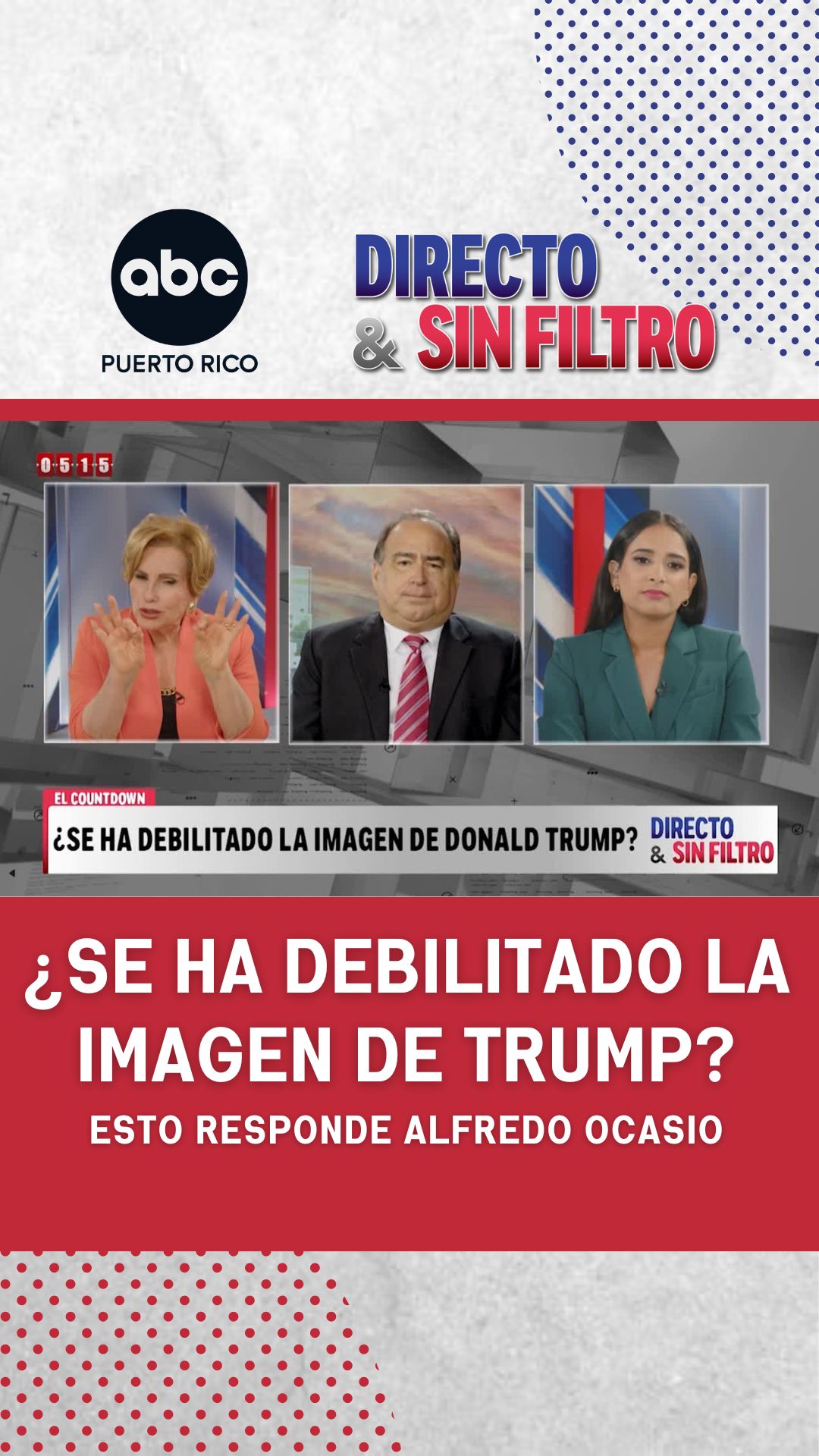 Le preguntaron si Trump está perdiendo fuerza... y Alfredo Ocasio respondió sin titubear