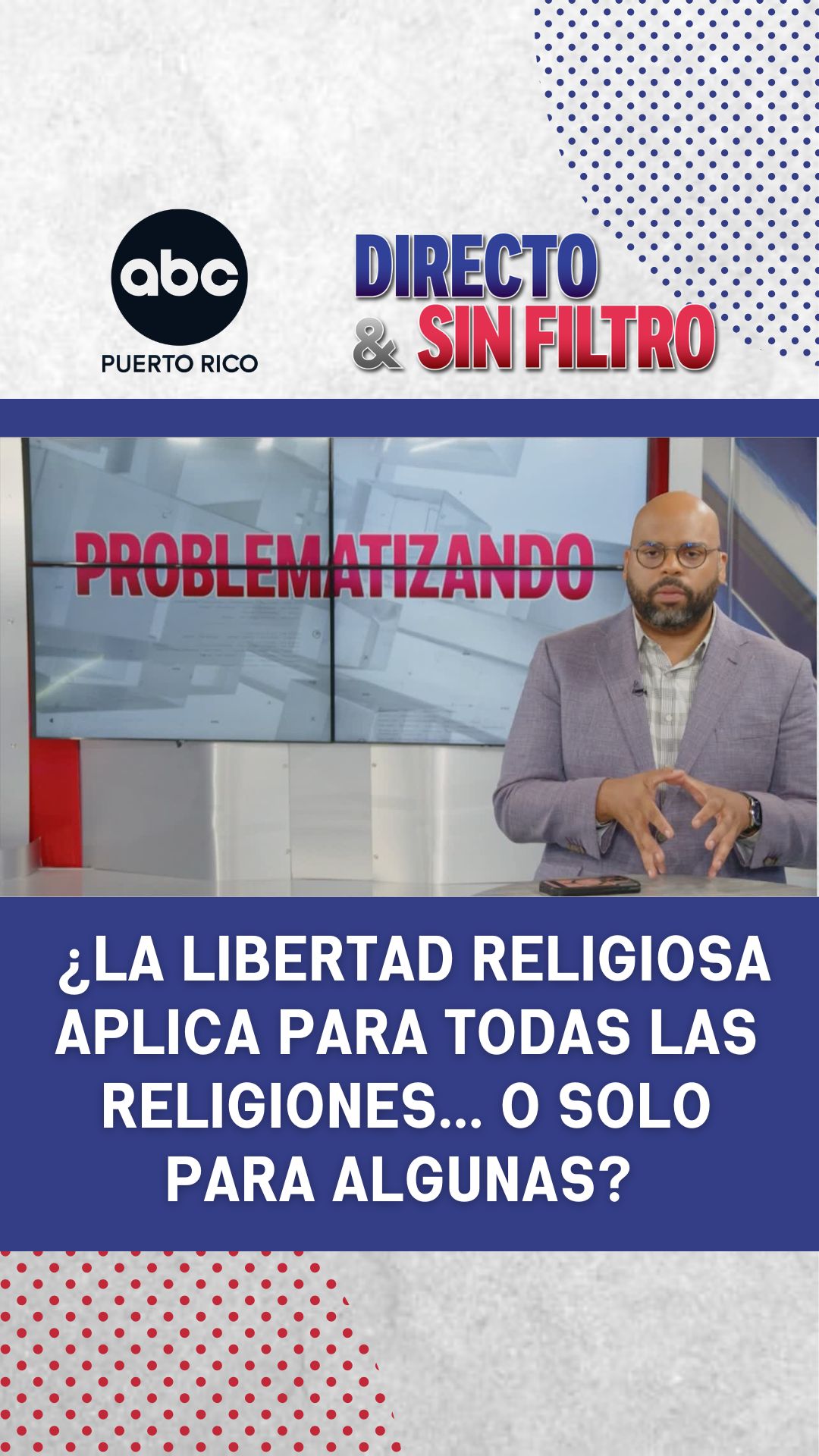 "La libertad religiosa no es solo para las religiones que nos gustan", plantea Jonathan Lebrón