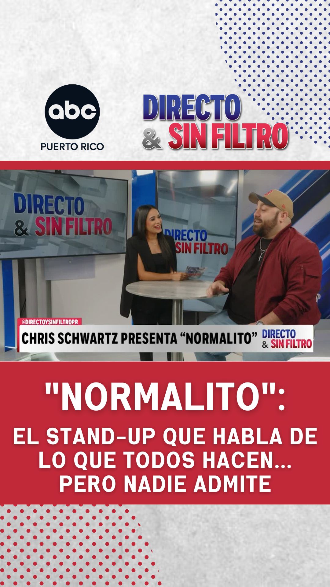 Chris Schwartz presenta "Normalito", su nuevo espectáculo de stand-up en Puerto Rico
