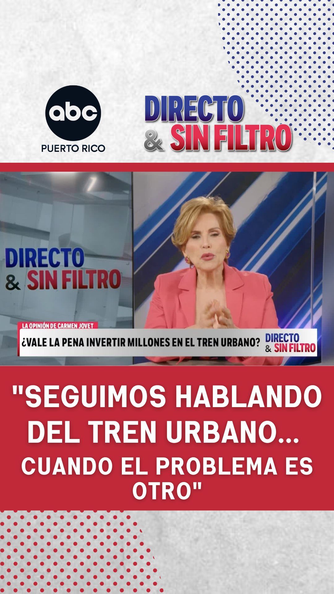 "Seguimos hablando del Tren Urbano... cuando el problema es otro"