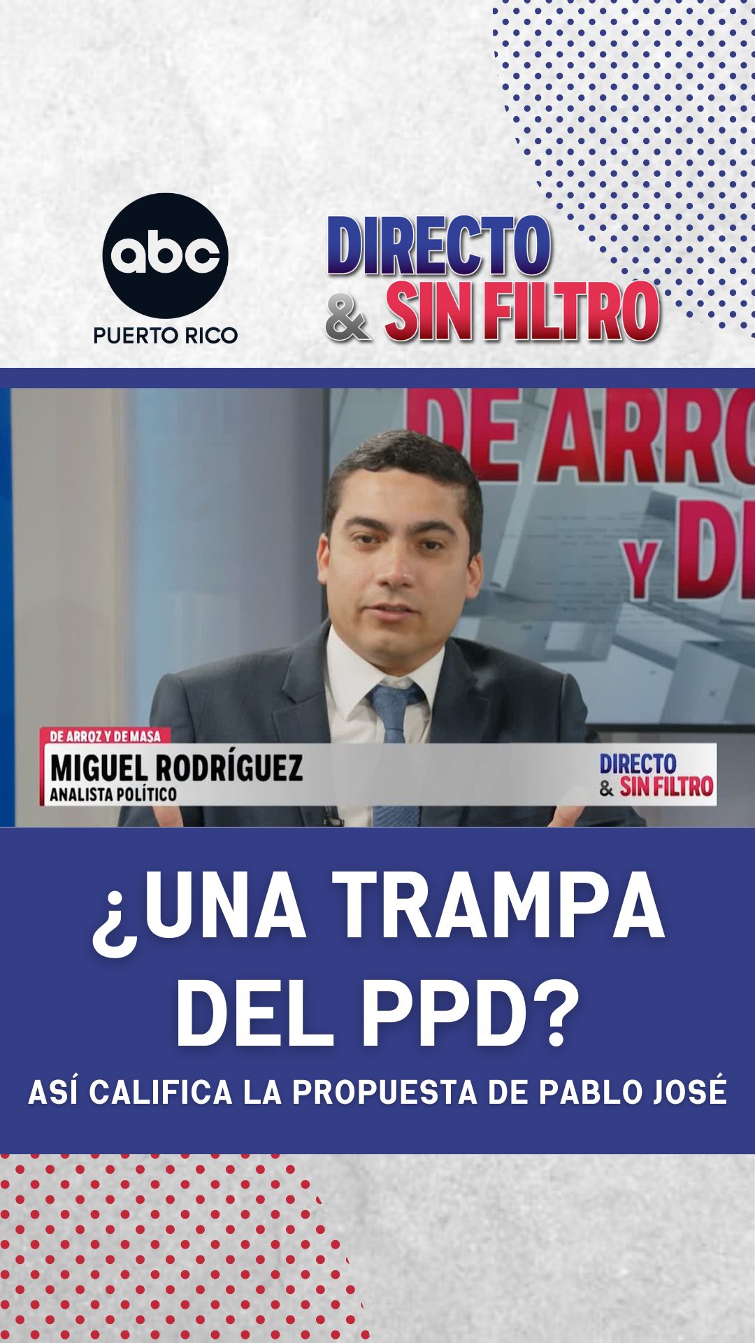 "Esto está hecho como una trampa": Miguel Rodríguez arremete contra la propuesta de Pablo José