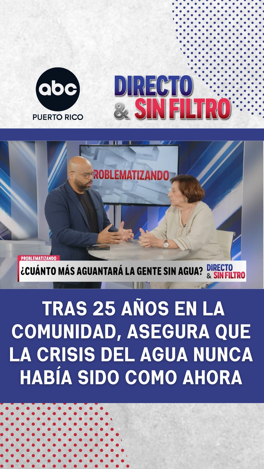 Portavoz de Exigimos Agua asegura que la crisis de este año no tiene precedentes en su comunidad