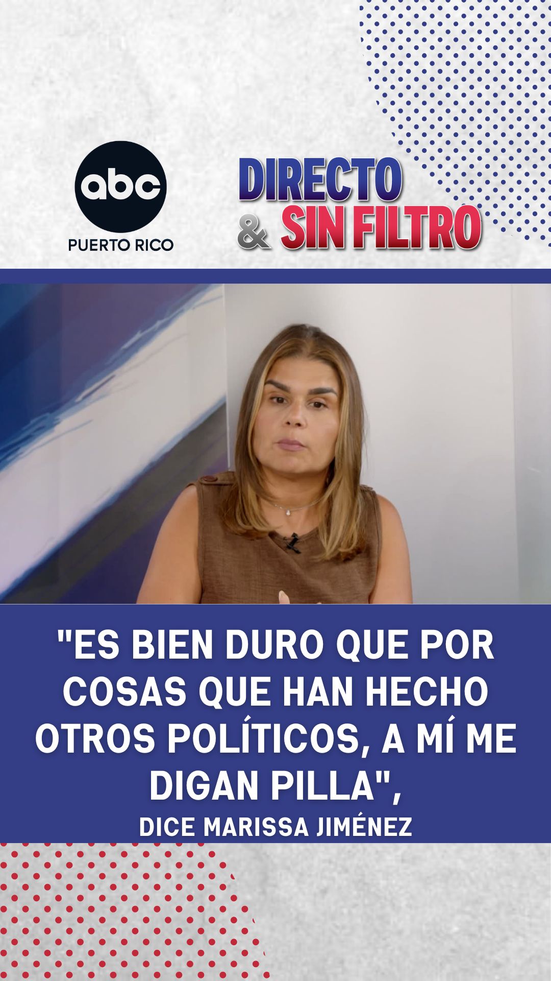 Marissa Jiménez dice que las investigaciones al gobierno deben continuar aunque sea el PNP