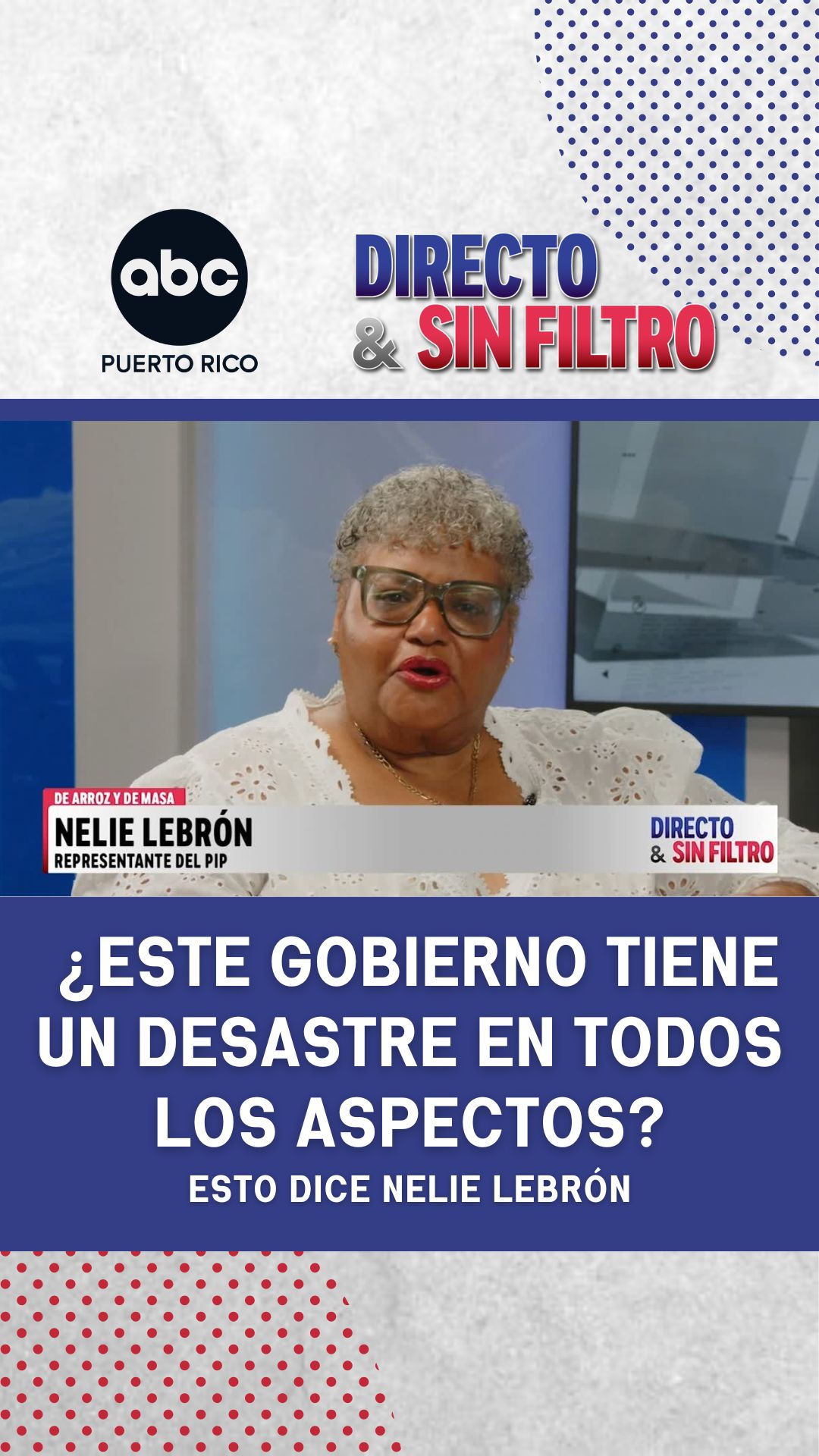 Nelie Lebrón califica de "fracaso" el plan de racionamiento de agua