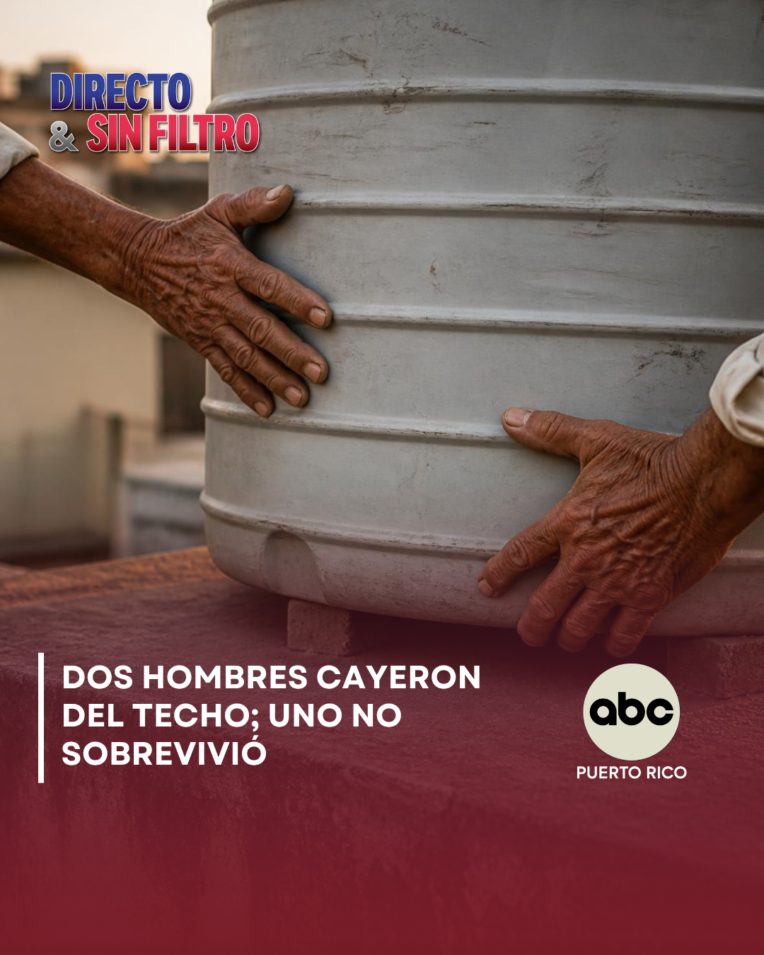 Dos hombres cayeron del techo; uno no sobrevivió