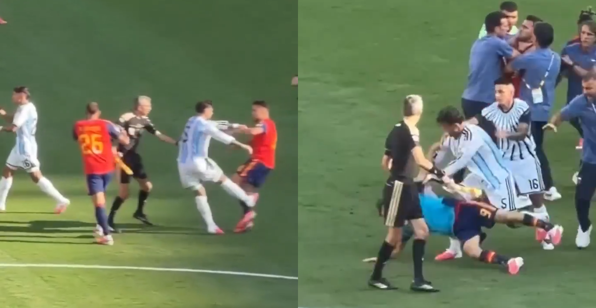 Pelea entre Argentina y España tras la final del Mundial termina con una expulsión
