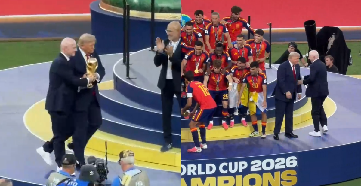 Trump protagoniza incómodo momento durante celebración de España en el Mundial