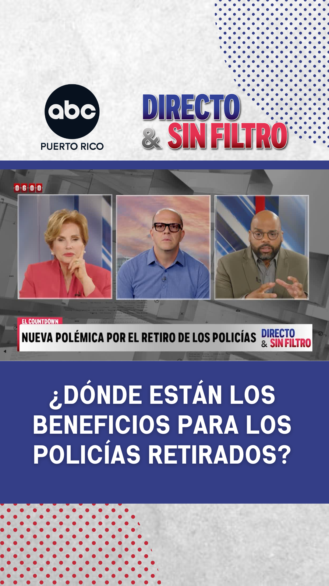 ¿Dónde están los beneficios para los policías retirados?