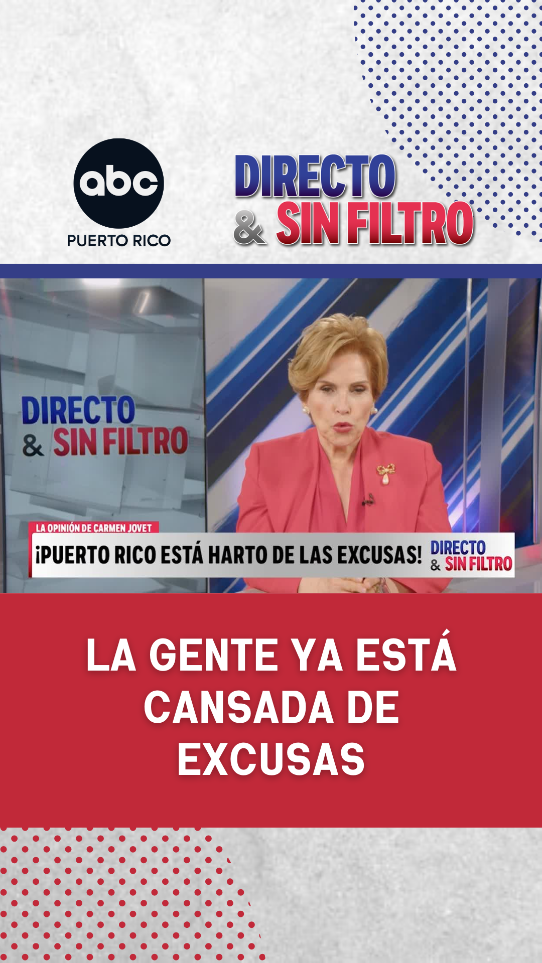 La gente ya está cansada de excusas