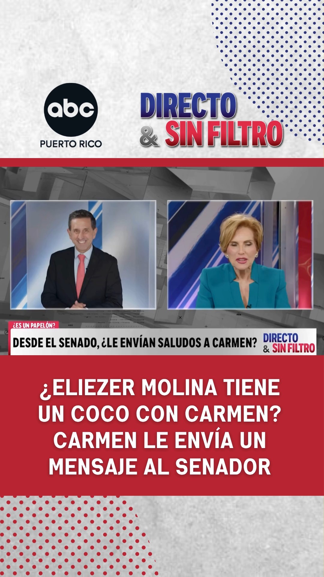 Carmen Jovet responde directamente al senador Eliezer Molina