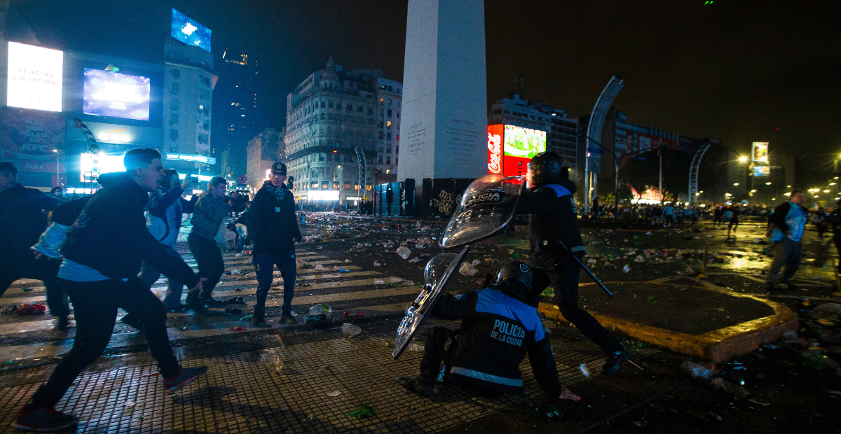 La otra cara de la final: lo que dejaron los disturbios en el Obelisco