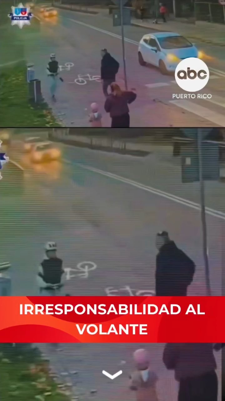 A milímetros de la tragedia: Un auto a toda velocidad pierde el control y casi arrolla a una niña en scooter